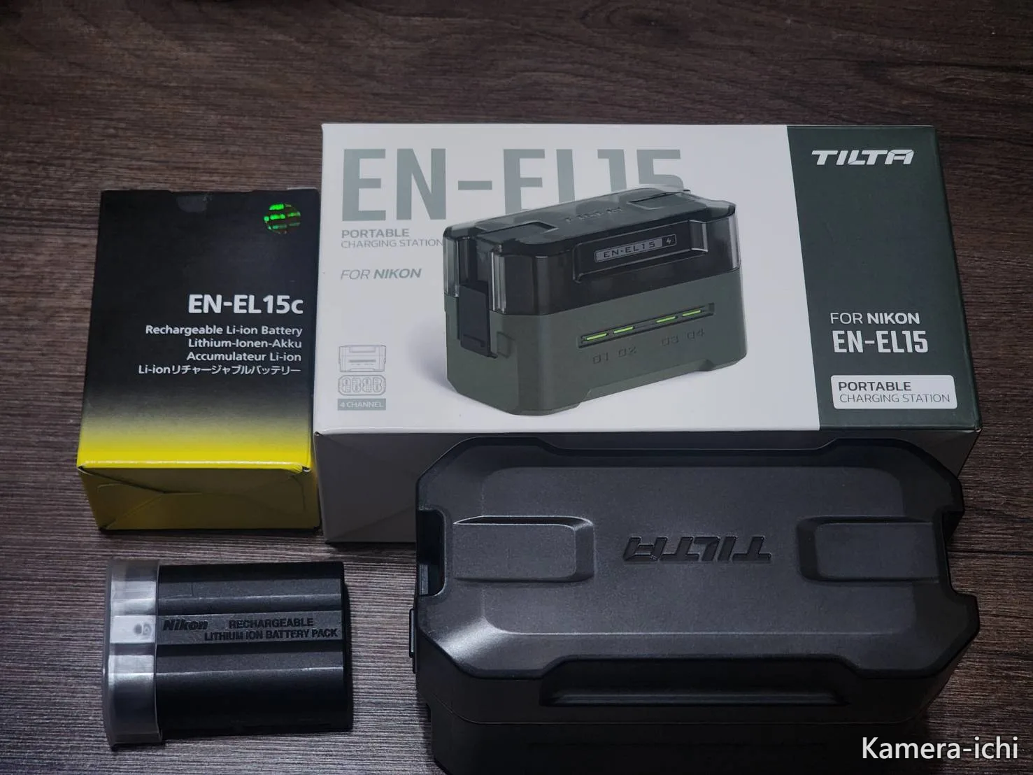 NIKON TILTA 鐵頭EN-EL15 四槽電池充電盒 TBC-EL15-GN +NIKON EN-EL15C 電池 二手配件商品照片