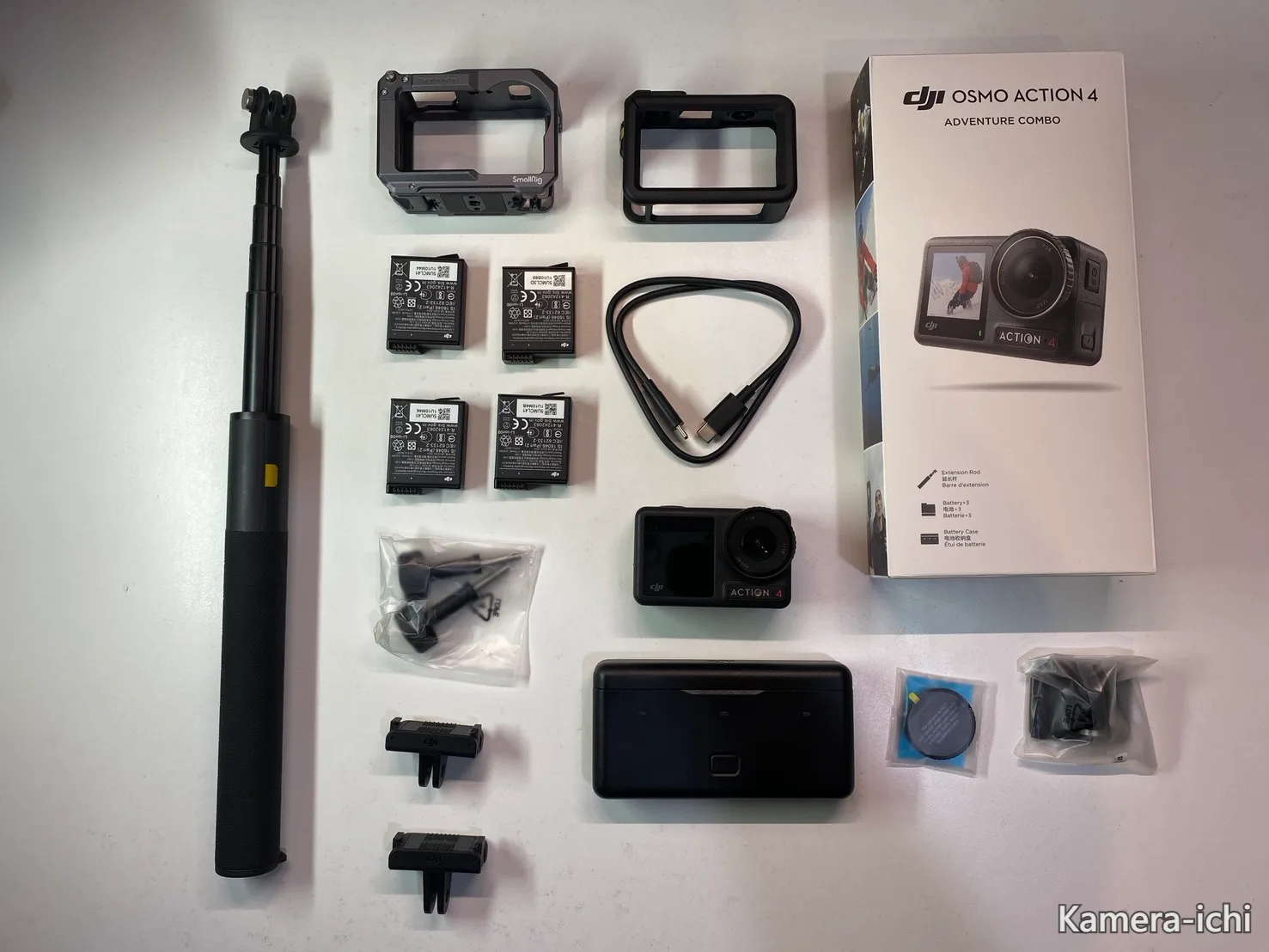 DJI OSMO Action 4 暢拍套裝(四電池)| 近全新+smallrig兔籠 二手相機商品照片